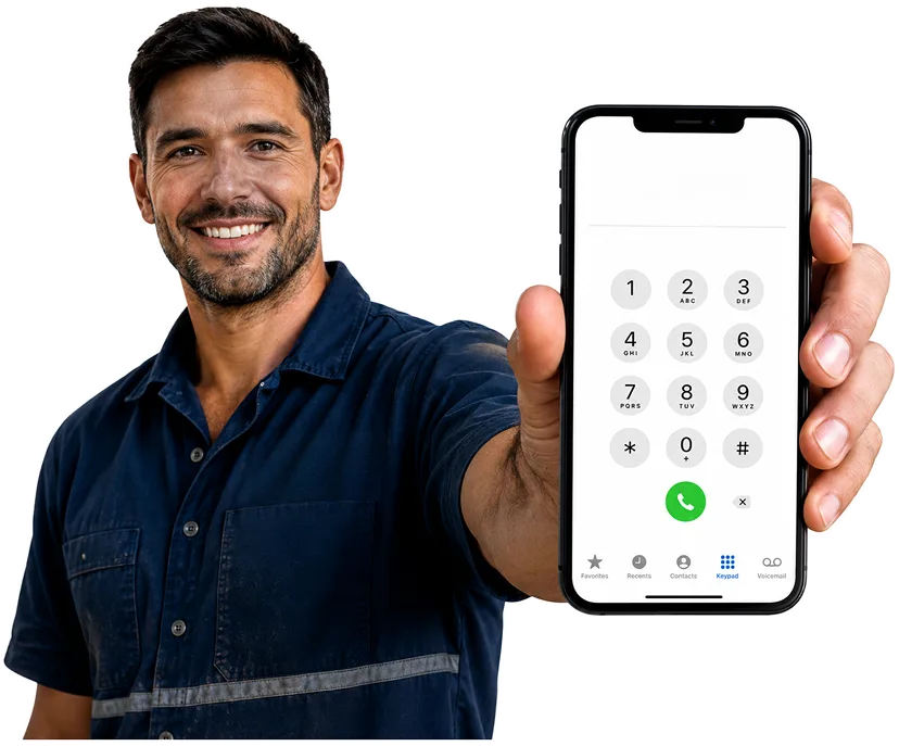 Plumber answering a Yowie Bay enquiry by phone